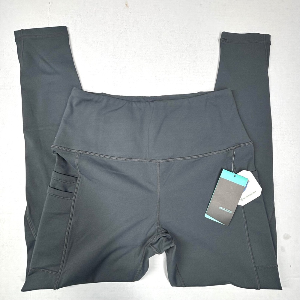 Maskert Gray High Waisted Pocket Leggings Tummy Control‎ Medium Workout Yoga NWT